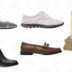 Eliza Grand Pump, $114 | Newburg Waterproof Bootie, $108 | ZERØGRAND Wingtip Oxford, $84 | Pinch Campus Penny Loafer, $60 | Ellery Satchel, $144